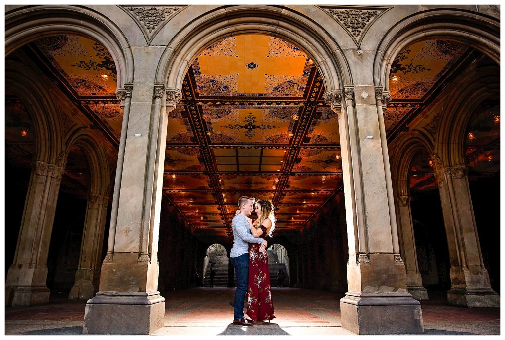 Nighttime Engagement Session in Central Park