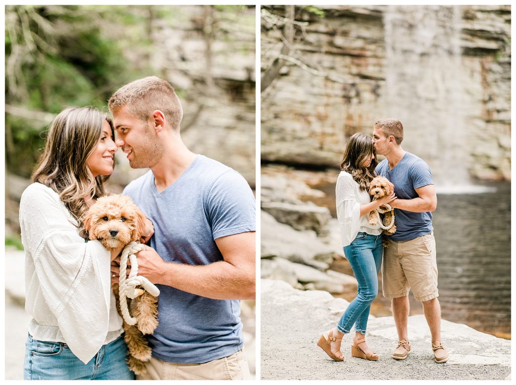 Engagement session with dog