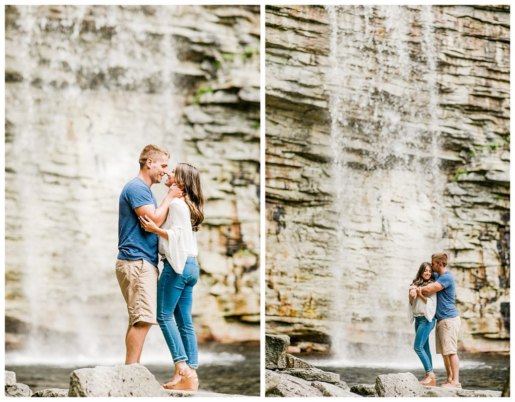 Waterfall engagement session