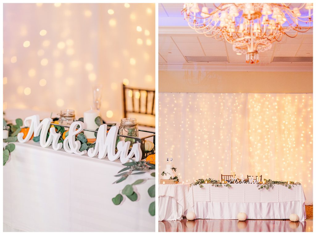 Fall Wedding Reception