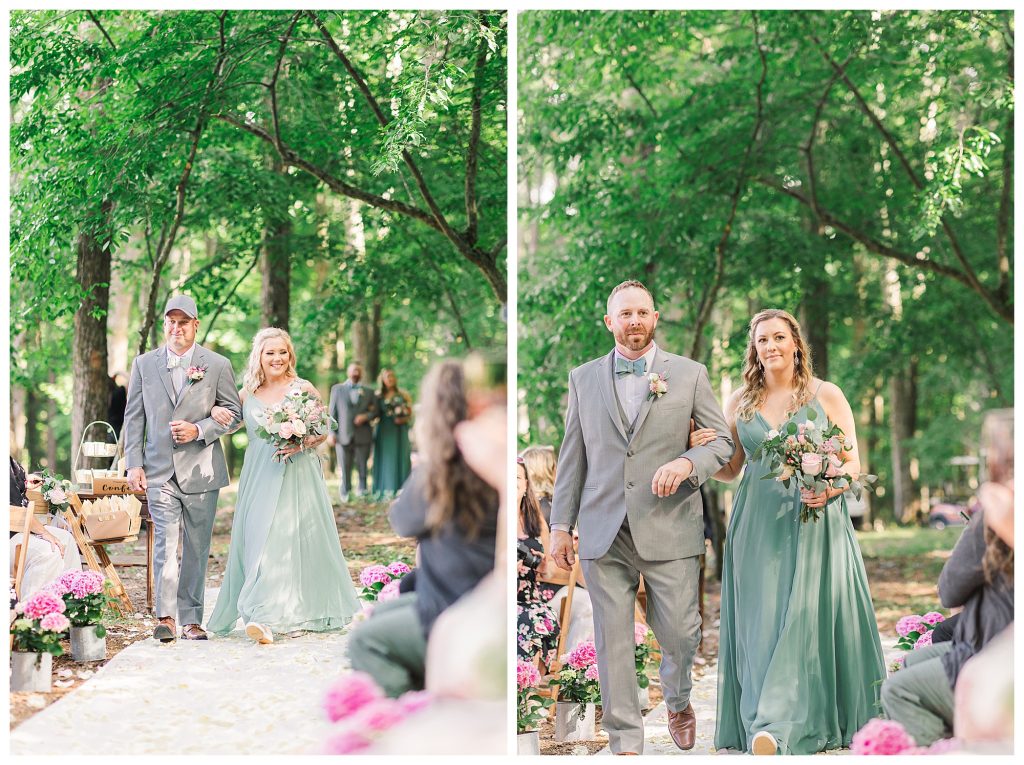 Whimsical wooded wedding processional 