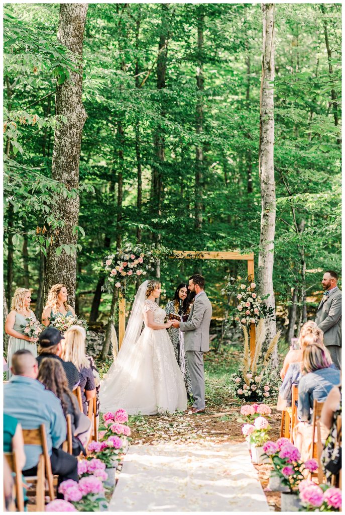 wedding ceremony in the woods 