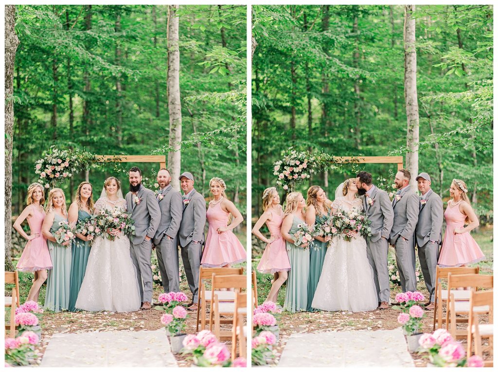 bridal party Whimsical wooded wedding