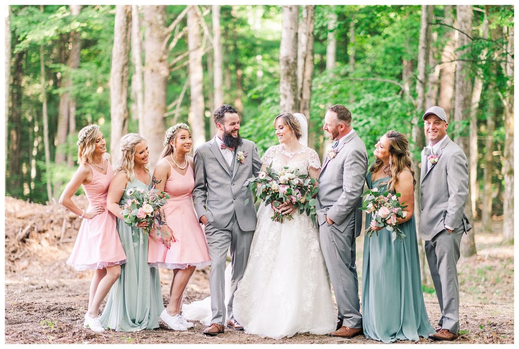 Whimsical wooded bridal party 