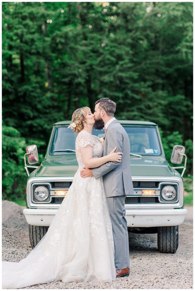 vintage ford pickup wedding picture 