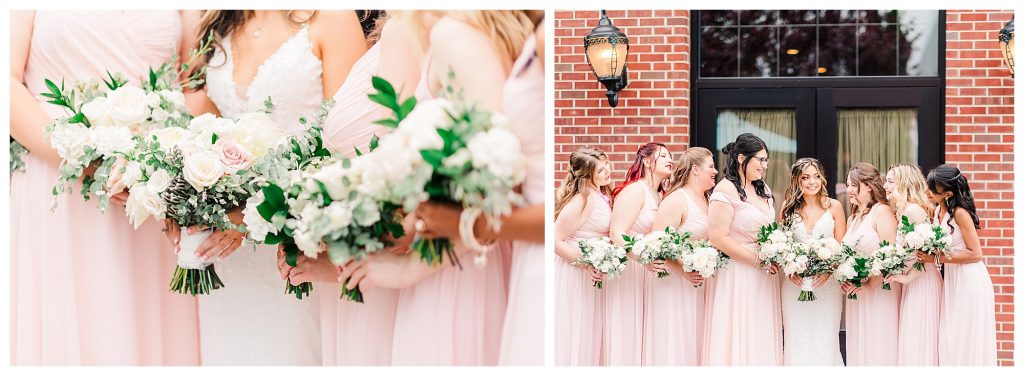 Bridesmaids in blush pink 