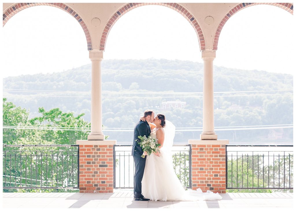 Bride and groom at Poughkeepsie grand 