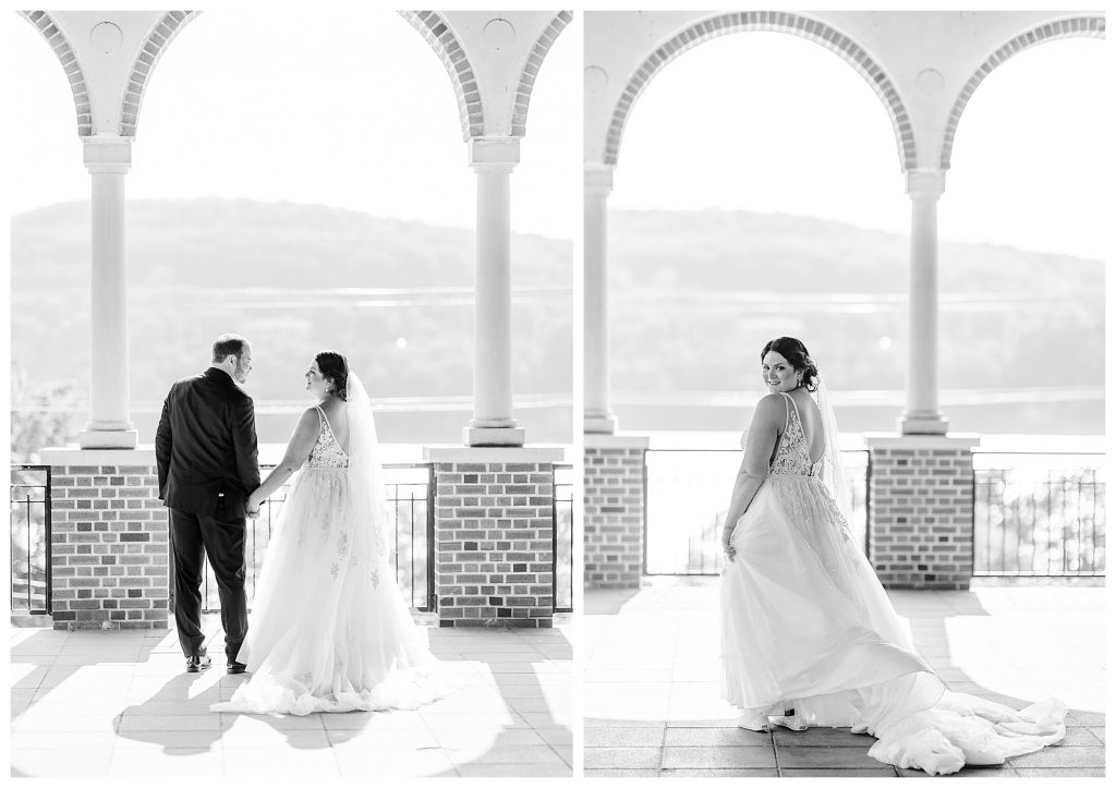 black and white classic portrait on a wedding day 