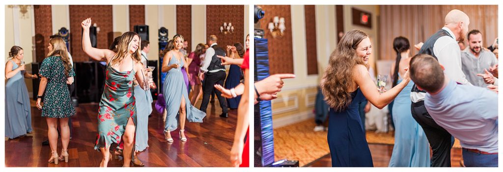 reception at a summer wedding 