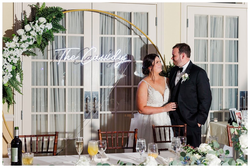 reception at a summer wedding 