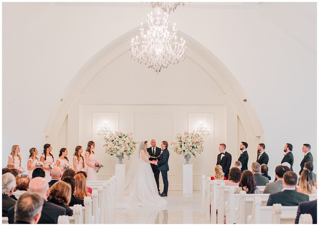 Ceremony in the Chapel in Aria wedding 