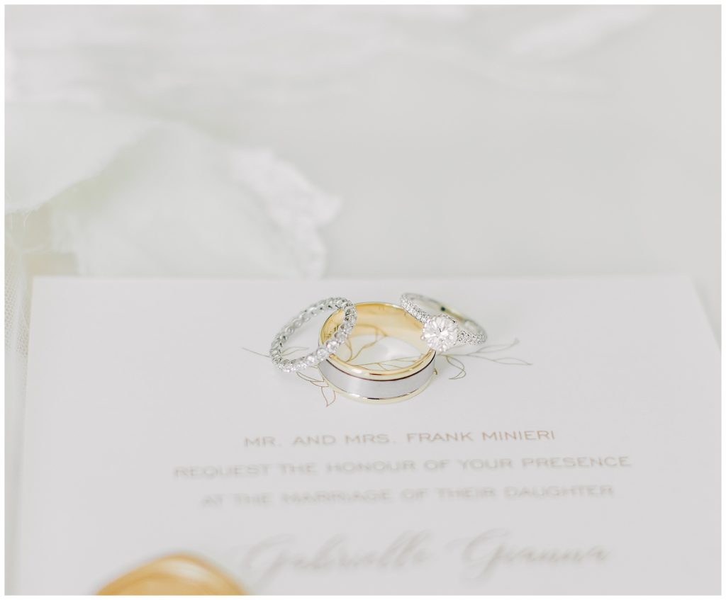 Wedding rings on invites 